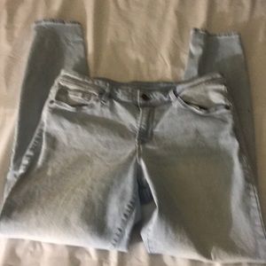Acid-washed jeans